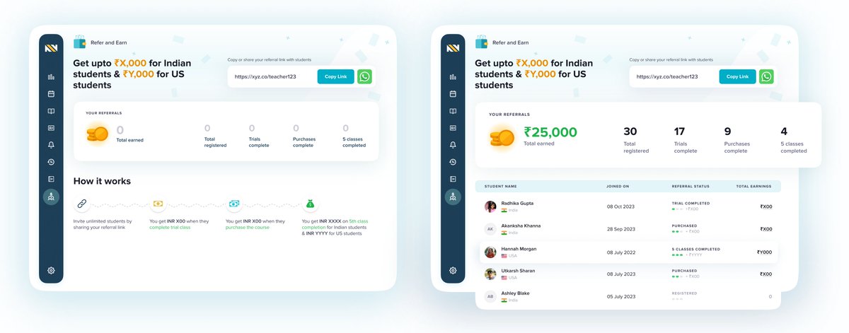 Sharing a project from last year — introducing a multi-step referral program where educators earn for each student brought to the platform. 
I'd love to hear your thoughts! 🌟