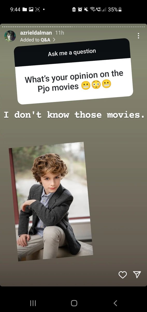hotyturner's tweet photo. miren lo que subió el actor que hace de percy pequeño en la serie de pjo estoy estallada de la risa https://t.co/iZ1FPsWFAp