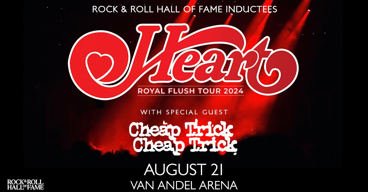 Excited to announce the #RoyalFlushTour 2024 with special guests @cheaptrick! Presale begins Feb. 1 (10am) using code: CRAZY. General tickets go on sale Feb. 2 at 10am. Tickets will be available at link in bio or heart-music.com. Can’t wait 💜
