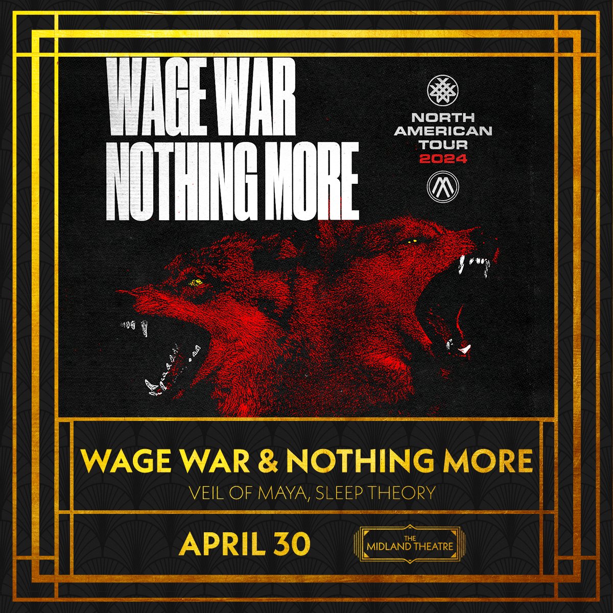 JUST ANNOUNCED @wagewar & @nothingmorerock come to The Midland on April 30. Tickets go on sale this Friday at 10 a.m.