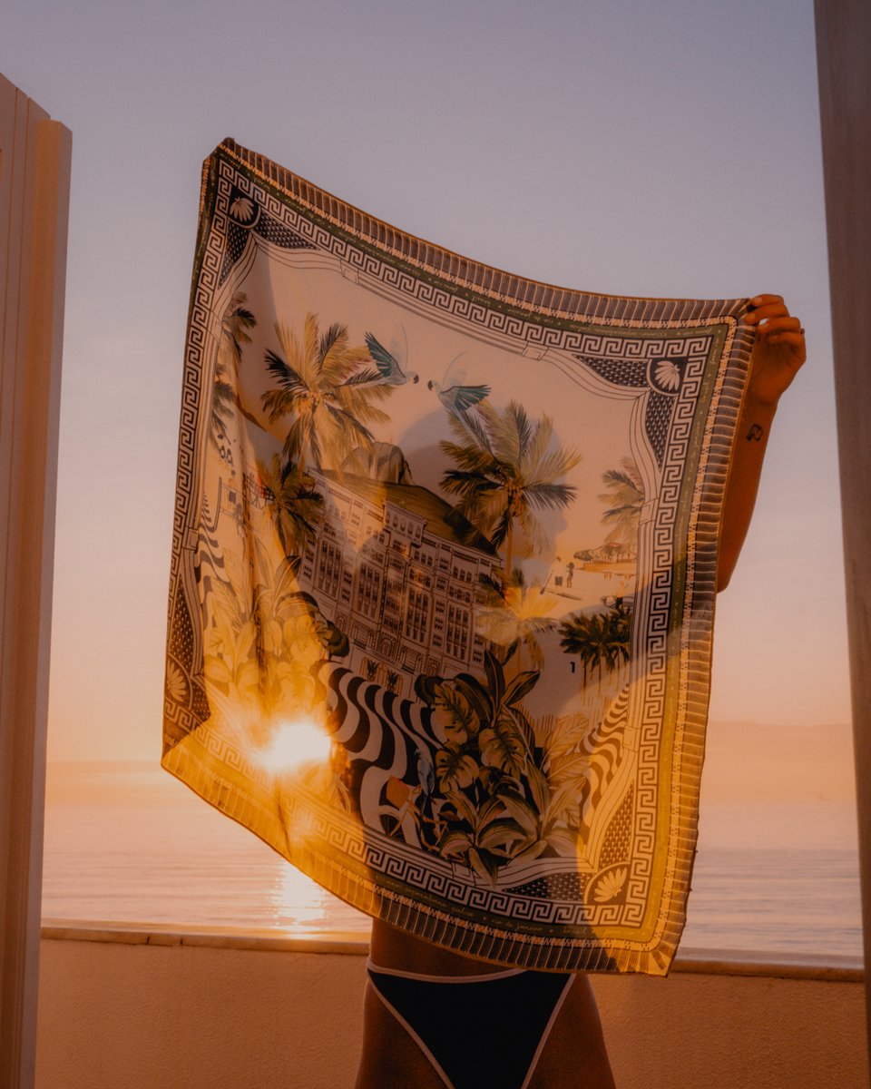 To celebrate Copacabana Palace we have collaborated with FARM Rio to create a scarf and chemise. These are available at the hotel boutique and will soon be online and in select stores. Discover more: bit.ly/3vQ8QJb #TheArtOfBelmond #CopacabanaPalace #RioDeJaneiro