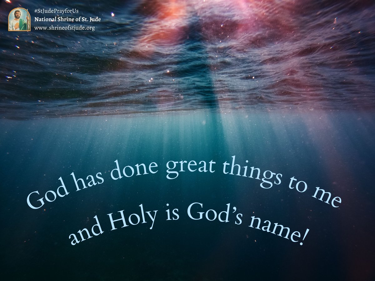 ShrineofStJude's tweet photo. "Thanks be to God. Even negative events can prove to be blessings. . . So we can really sing with Mary in the Magnificat: GOD HAS DONE GREAT THINGS TO ME AND HOLY IS GOD‘S NAME!"
Read the entire reflection here: https://t.co/Tm0Z4pOcnn
-
#bible #biblediary #diary #readings https://t.co/AnRQpdGAIR
