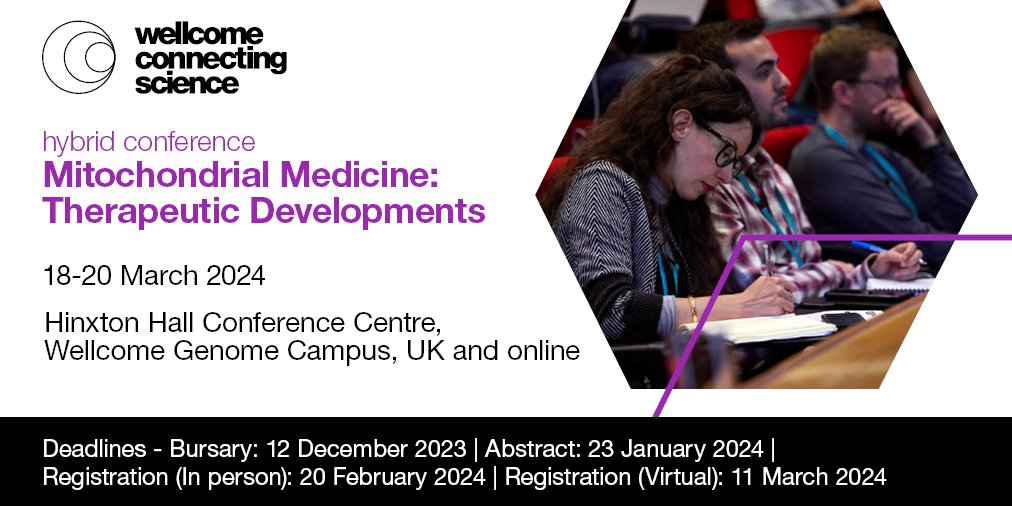 Register your place at #MitoMed24 to network at the intersection of academia, industry, and #MitochondrialResearch.

Explore the translation of research into mitochondrial medicine solutions. #MitoMed

⏰Deadline: 20 February 2024!
📎 Click for more info: bit.ly/3sCDgNB