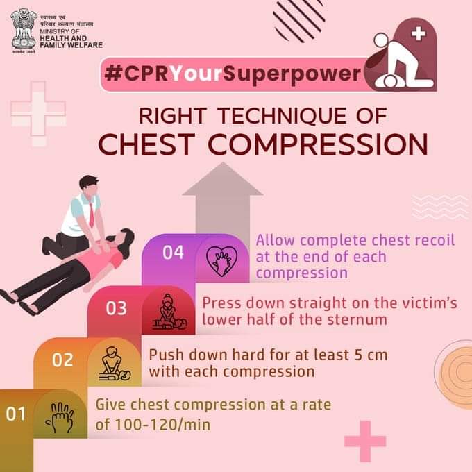 कार्डियक अरेस्ट से बचाव में CPR का बहुत महत्व है!  कार्डियक अरेस्ट होने पर मरीज को तुरंत इलाज दिए जाने से उसकी जान बच सकती है,  इसलिए सीपीआर के लिए जागरूकता और पर्याप्त प्रशिक्षण सर्वोपरि है|  #ChalYaarSeekheinCPR #CPRYourSuperpower