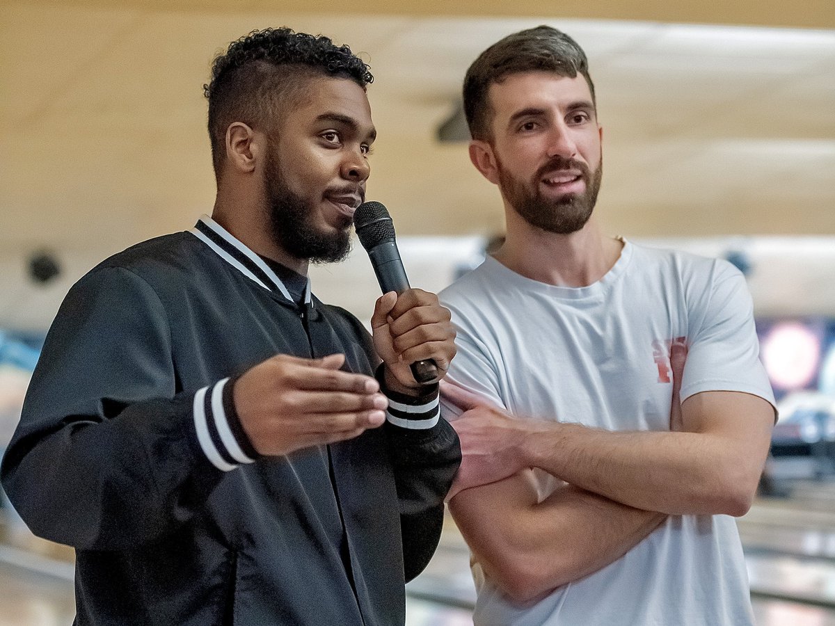 First Bellefonte Lanes Bowl ✔️ On Sunday, Penn State quarterbacks @AllarDrew and @beauprib along with support staff hit the lanes to raise money for the State of Hope Foundation. Team Allar took home the W 🎳 ♾️ | #ForAthletesByAthletes