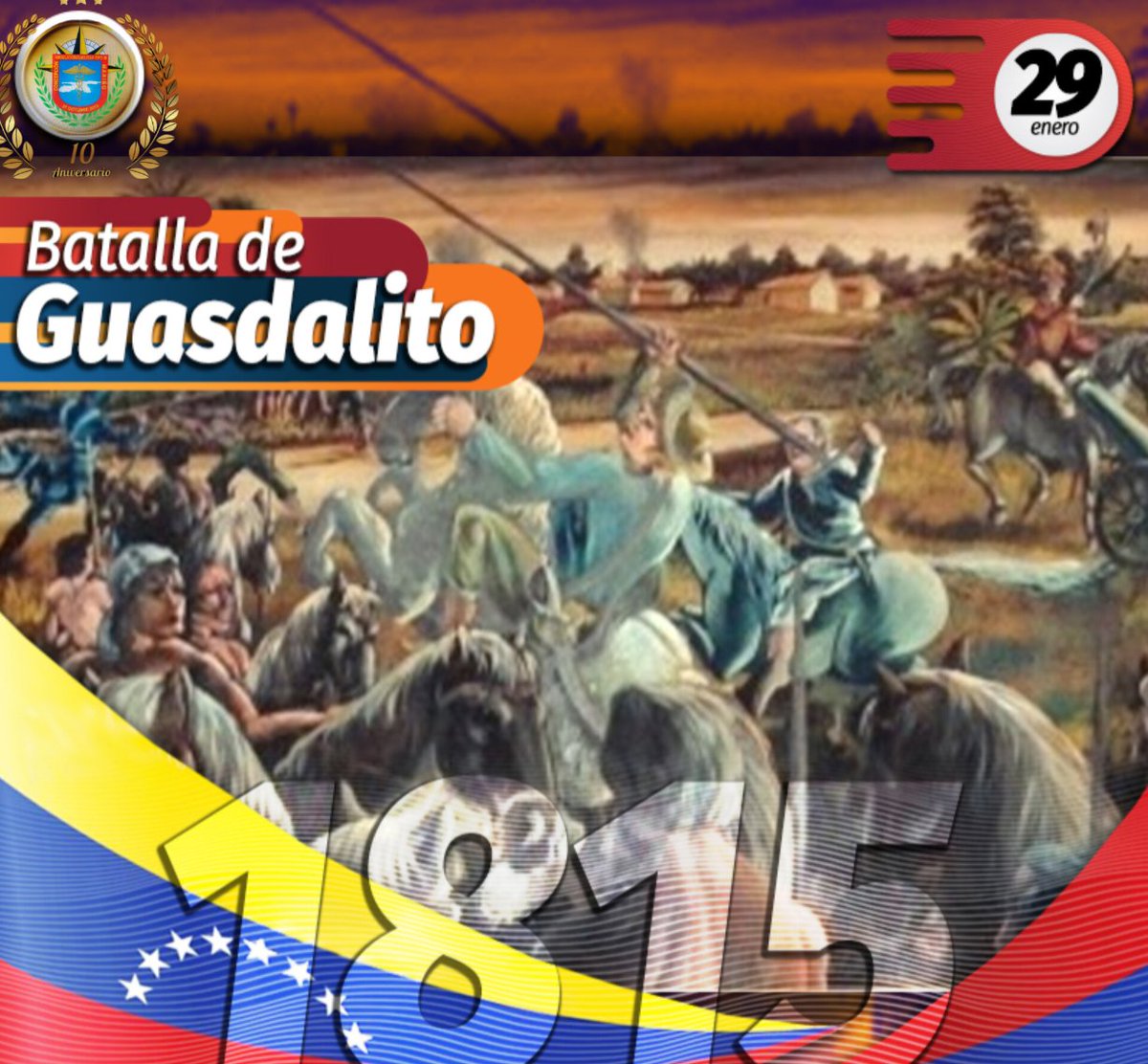 #29deEnero
La Batalla de Guasdualito fue el primer hecho armado, ocurrido en territorio venezolano, posterior a la pérdida de la segunda República, el enfrentamiento militar sucedido el 29 de enero de 1815.
#RedSanitariaMilitar
#ambumilcm