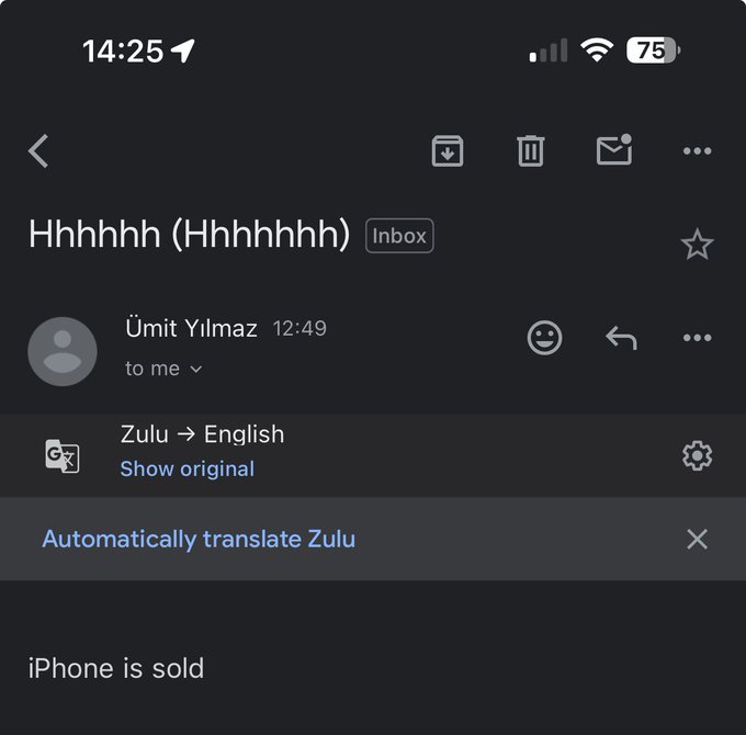 Not the theif who stole my phone emailing me to let me know it&rsquo;s been sold 😂😂😂😂😂😂  What a fucking dumb