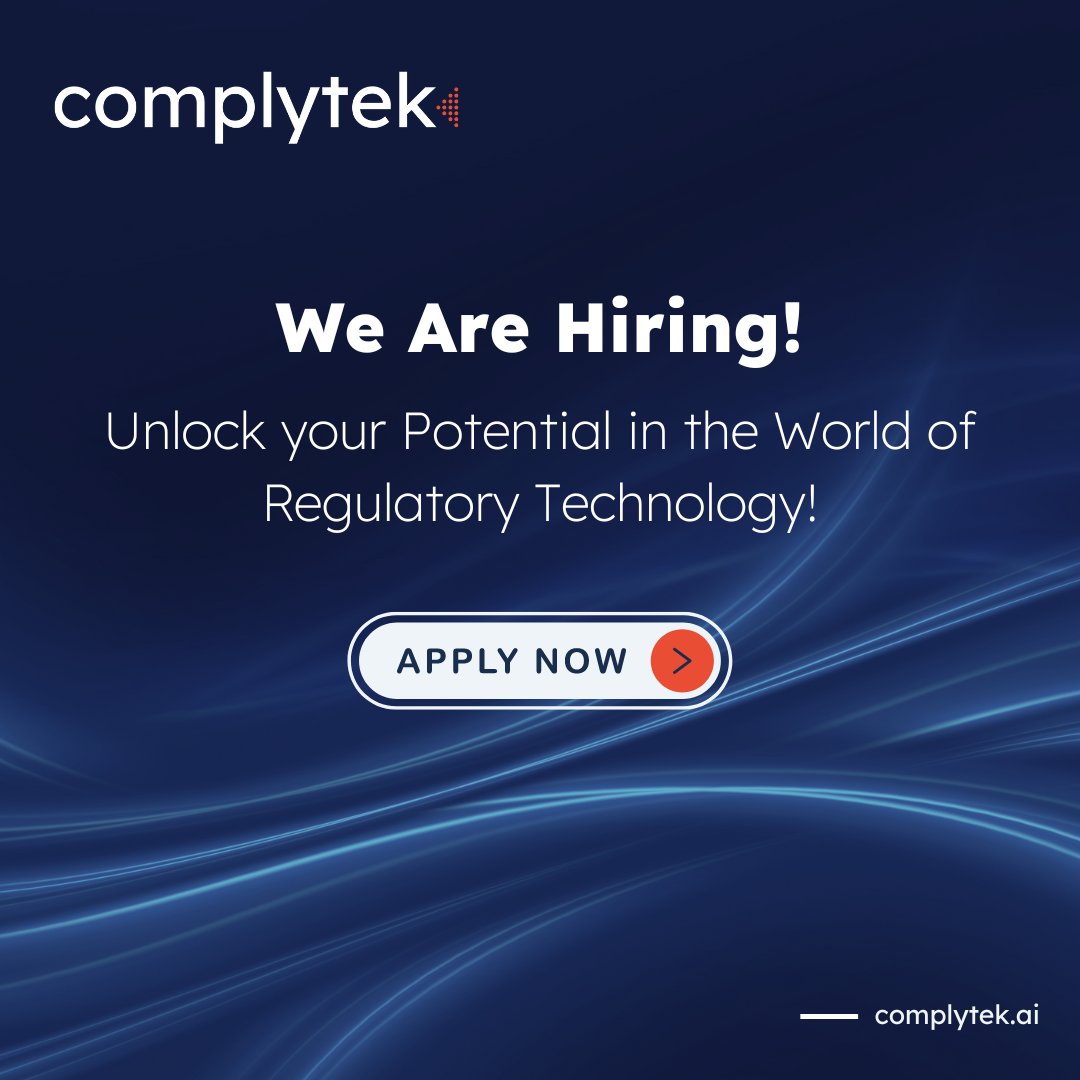 We're looking for two Senior Software Engineers &amp; Software Developers to join our dynamic team. If that’s you, let’s meet!

Senior Software Engineers 👉 shorturl.at/noJL1
Software Developers 👉 shorturl.at/lstBG

#JobAlert #JoinComplytek #WeAreHiring #Complytek