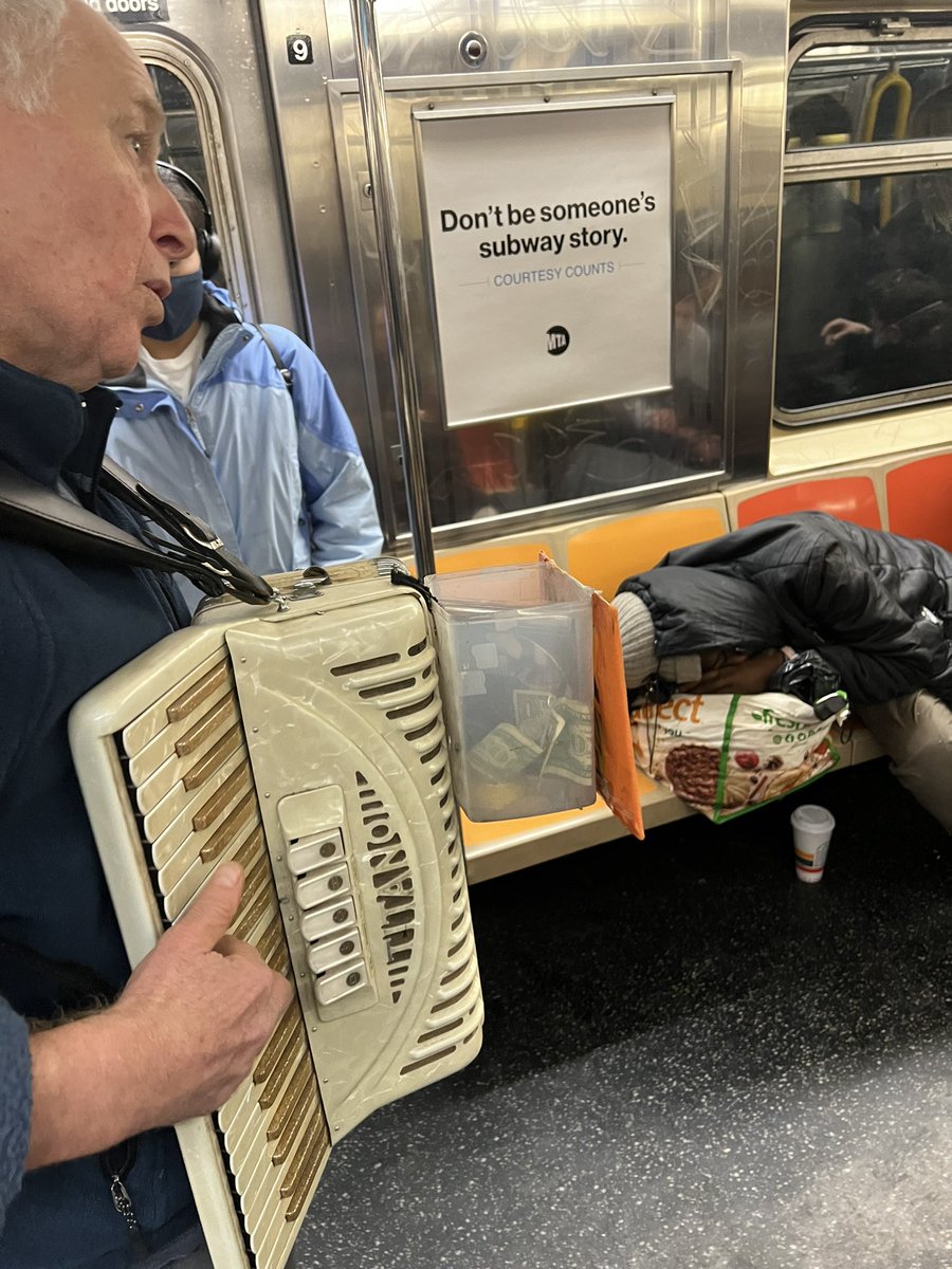 billritter7's tweet photo. This morning on the subway https://t.co/mxGbZTxumC