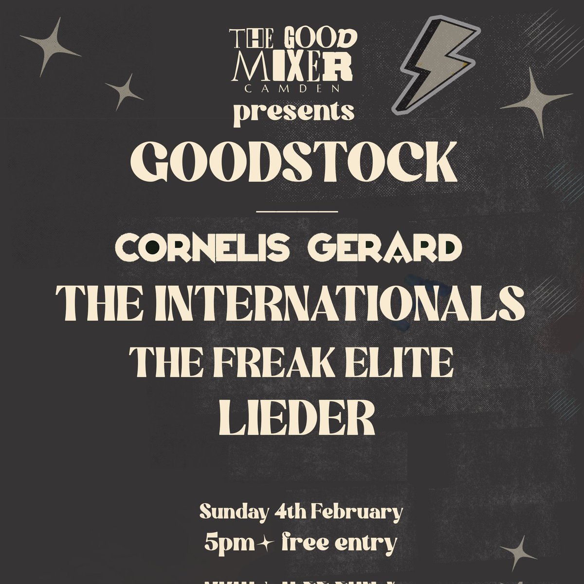 CornelisGerard's tweet photo. First band gig of the year this coming Sunday. Free entry! @theinternationalsband @thefreakelite @liederbandofficial #gigsinlondon #londongigs #livemusiclondon #londonmusicscene #indiegig #punkgig https://t.co/etjK1s1HRj