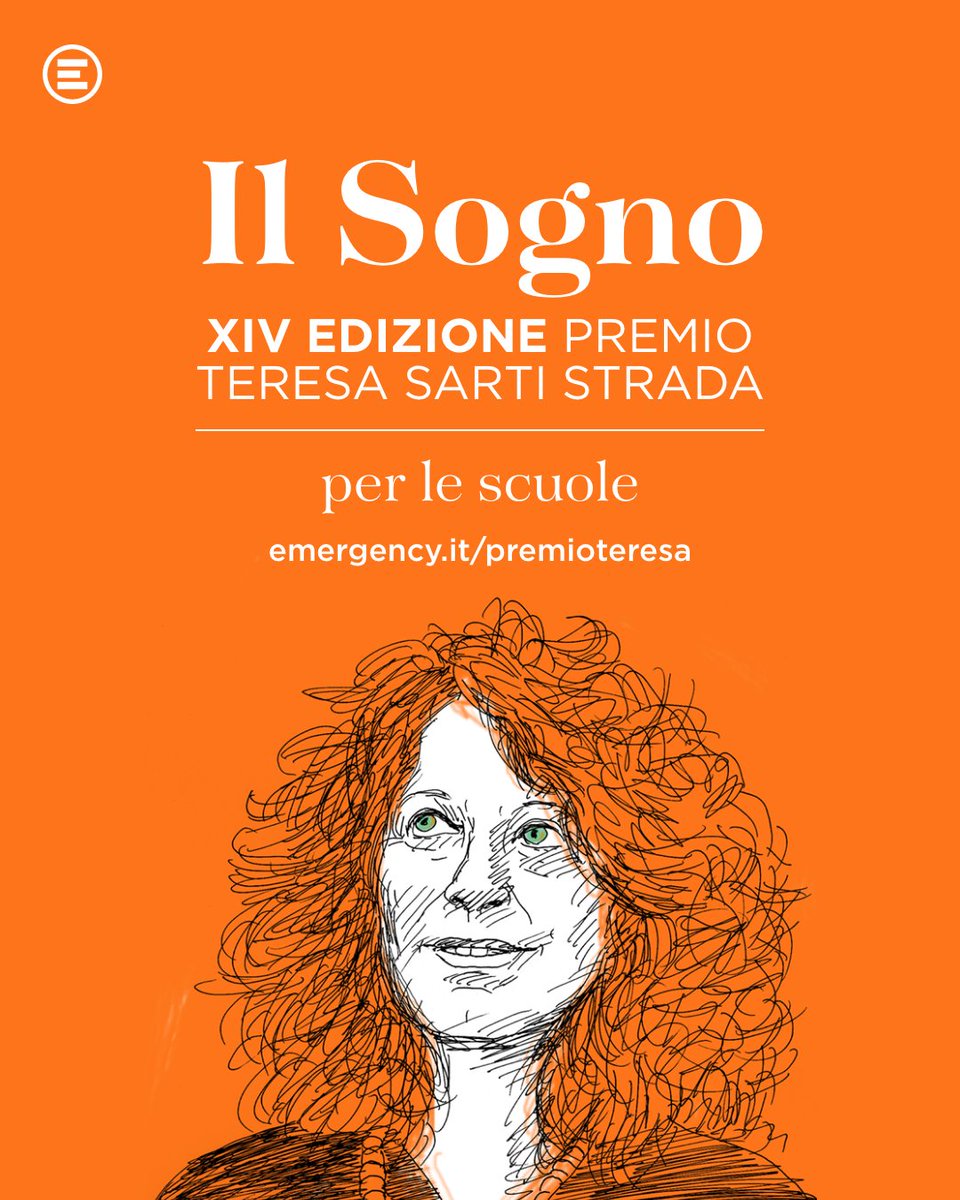 📖Torna il Premio Teresa Sarti Strada per gli studenti delle scuole primarie e secondarie di I grado, quest'anno sul tema del sogno.

Gli elaborati scritti, grafici o multimediali possono essere inviati fino al 28 aprile. Scopri di più su: emergency.it/premioteresa