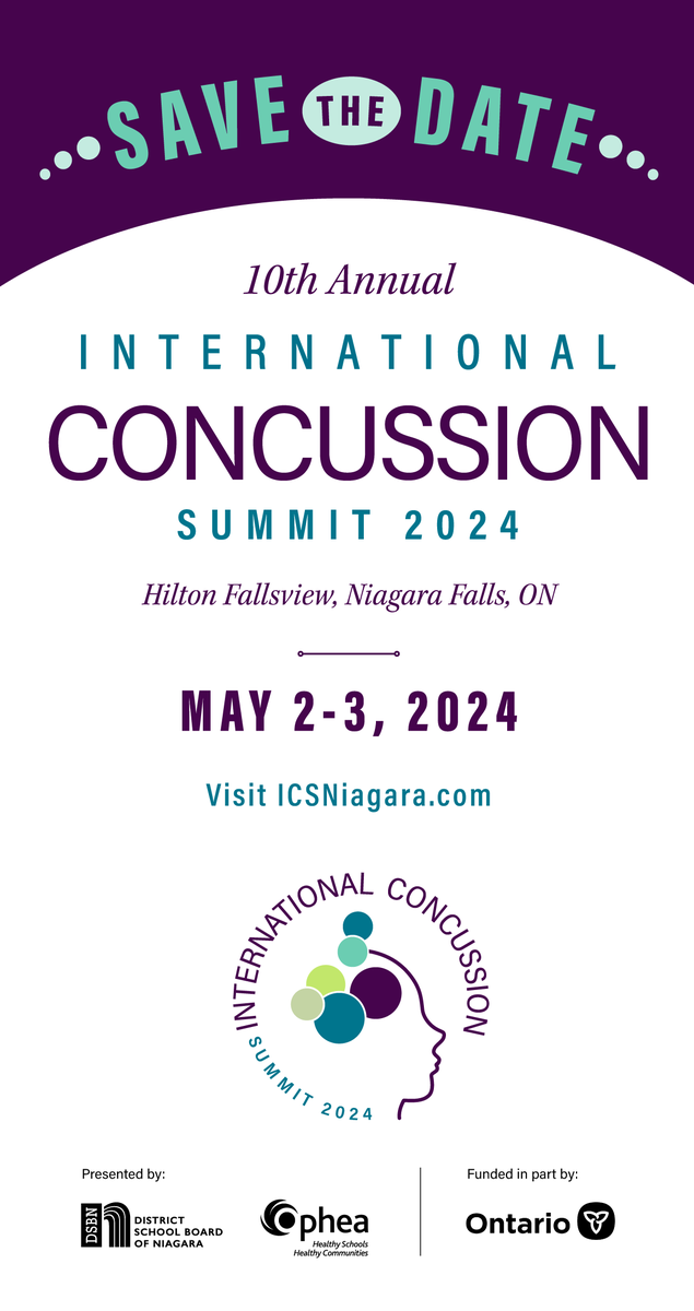 icsniagara's tweet photo. Save the Date! This year's International Concussion Summit will be held on May 2nd and 3rd in Niagara Falls, ON 🇨🇦. 

We are excited that this year's ICS will feature Chris Pronger, Dr. Bob Cantu, Dr. Chris Nowinski, Dr Ann McKee, and Ken Dryden, OC. https://t.co/Ykjm8dFdwX