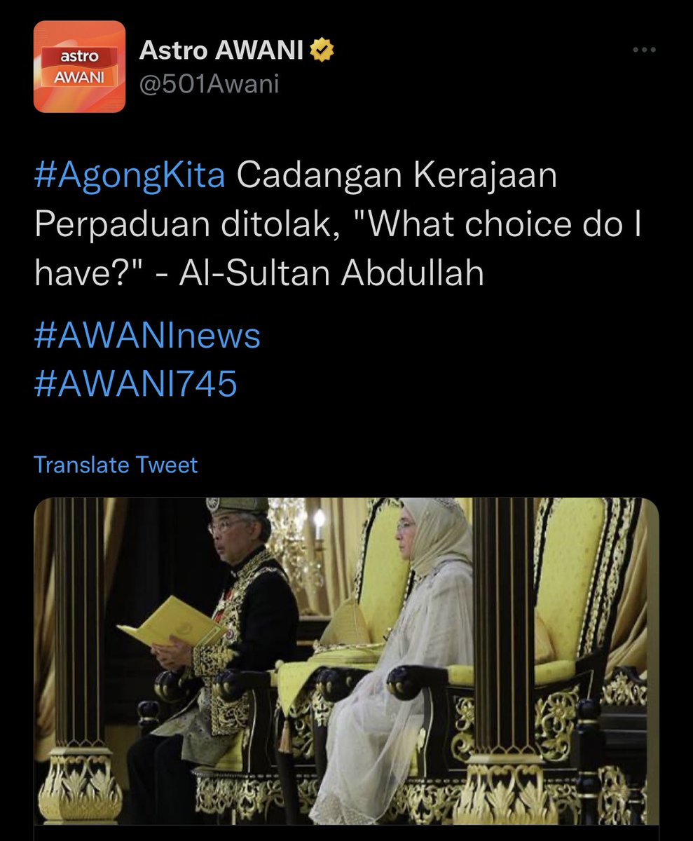 amer7211's tweet photo. PMX @anwaribrahim benar bahawa Tuanku Agong menitah agar dibentuk KERAJAAN PERPADUAN.

Un sekelian? Dengar apa yang dititah Tuanku Agong. Kerajaan apa? Kerajaan Per...? KERAJAAN PERPADUAN! 

Lahanat betul Mahiaddin, Hadi Bawang dan sekelian organisasi PN mempertikai bahawa Tuanku Agong tidak pernah menitah penubuhan KERAJAAN PERPADUAN . Pui!