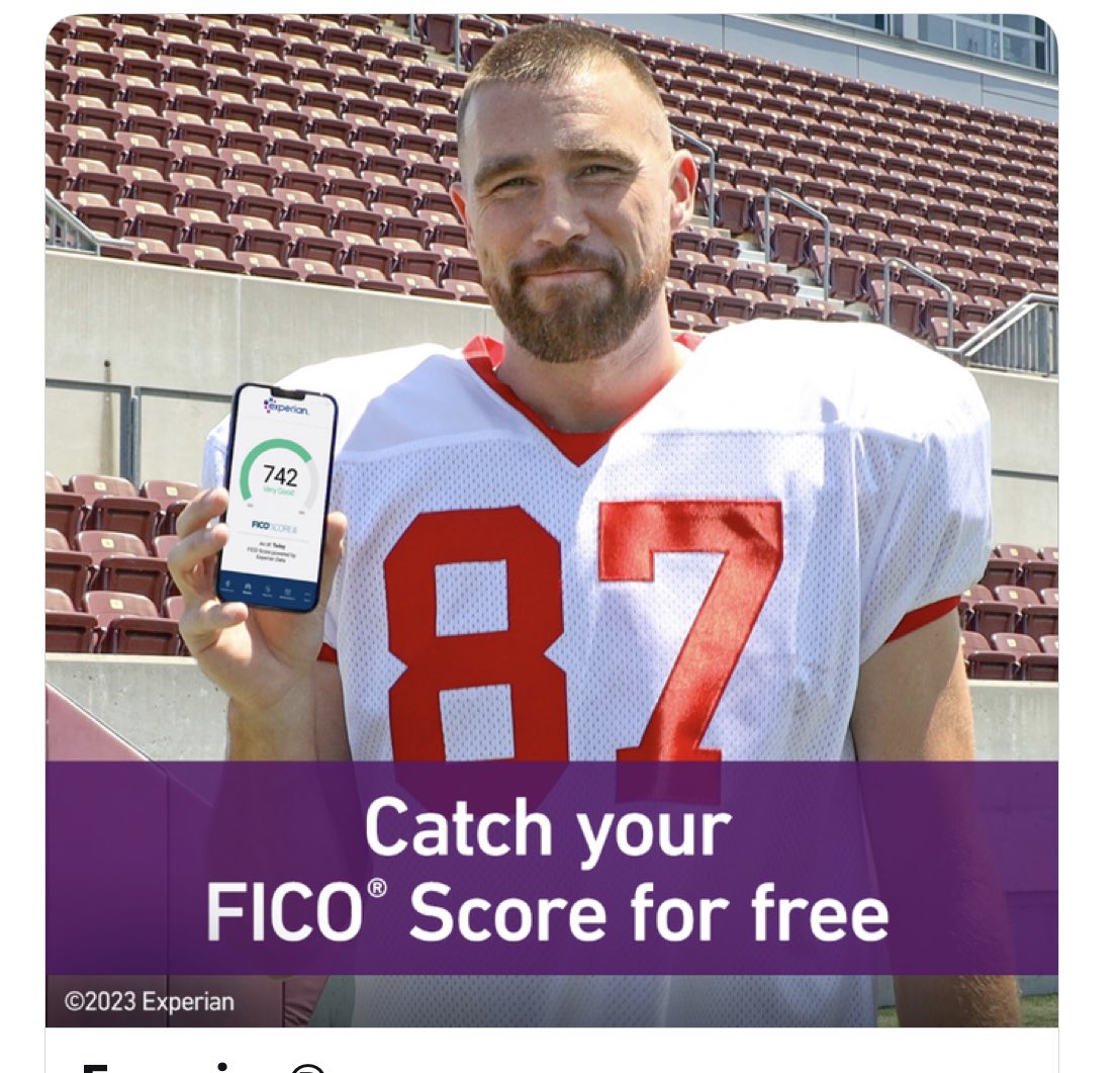 BillColgate's tweet photo. @NagleNFL @JasonKelce told Zay not to fumble his credit score. 😂 https://t.co/d3uMSXdtyB