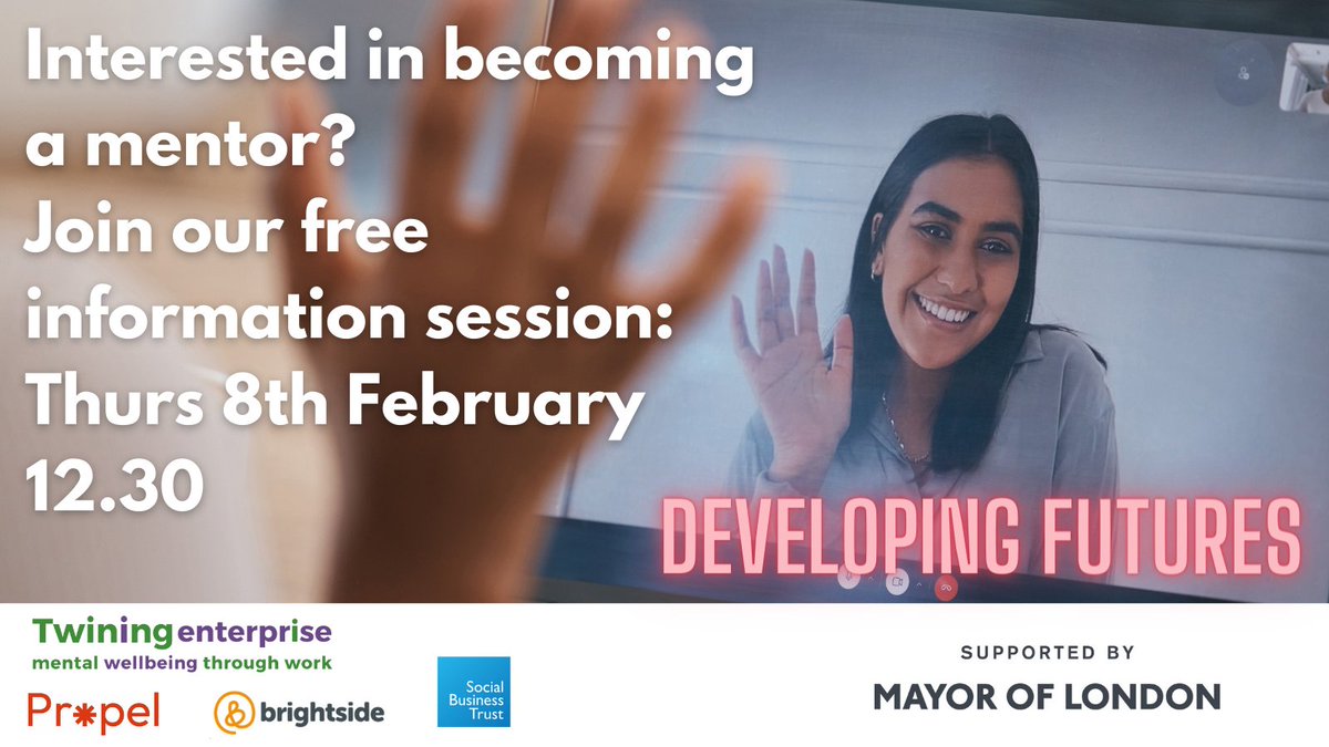 Twining_news's tweet image. Join our next free #DevelopingFutures e-mentoring information session on Thursday 8th February at 12.30 - just click on the link below to learn more and register:
eventbrite.co.uk/e/discover-the… @LDN_gov, @MayorofLondon