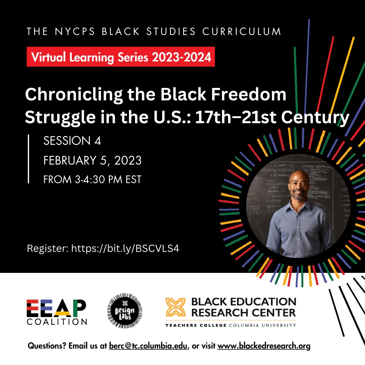 Teachers College, Columbia University (@teacherscollege) on Twitter photo 🚨 Just one week away: Join <a href="/BERC_TC/">Black Education Research Center</a> for the fourth in a series of 8 professional learning programs, Chronicling the Black Freedom Struggle in the U.S: 17th-21st Century. 👉 Register: bit.ly/4b0NSaK 🚨 Just one week away: Join <a href="/BERC_TC/">Black Education Research Center</a> for the fourth in a series of 8 professional learning programs, Chronicling the Black Freedom Struggle in the U.S: 17th-21st Century. 👉 Register: bit.ly/4b0NSaK