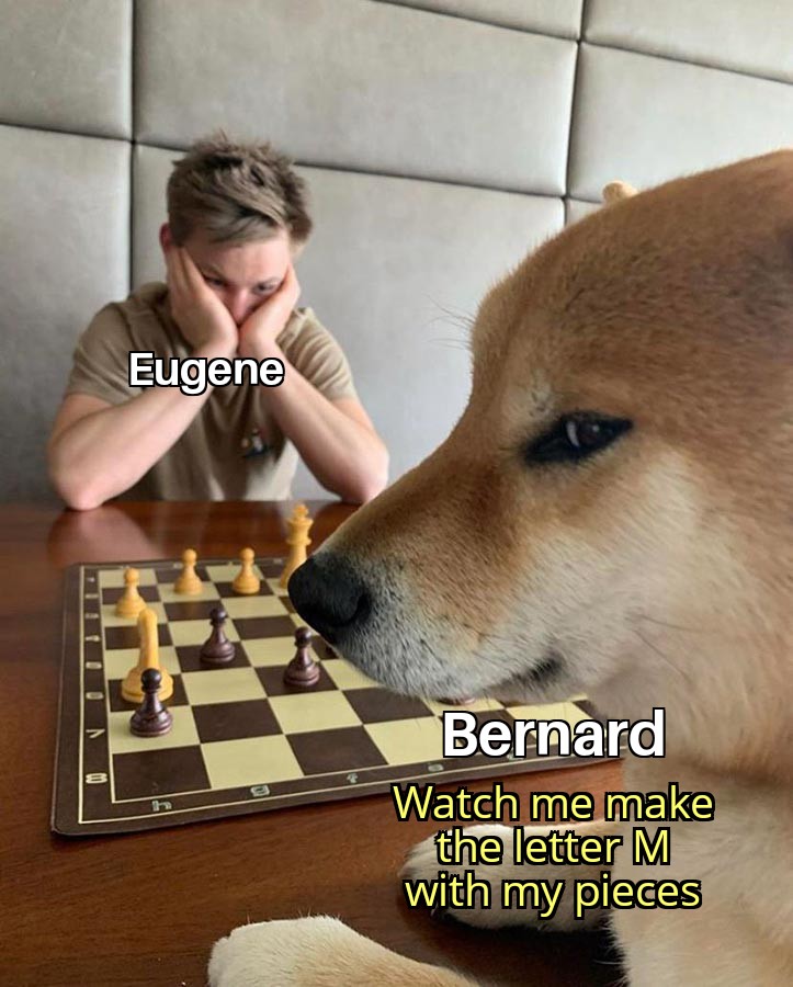 AIOUpdate's tweet photo. Today, Bernard Walton beats me at chess. Tomorrow, the Earth will revolve around the sun! 🤣

#adventuresonodyssey #aiomemes #whyweloveaio https://t.co/Ucwu5vvjtu