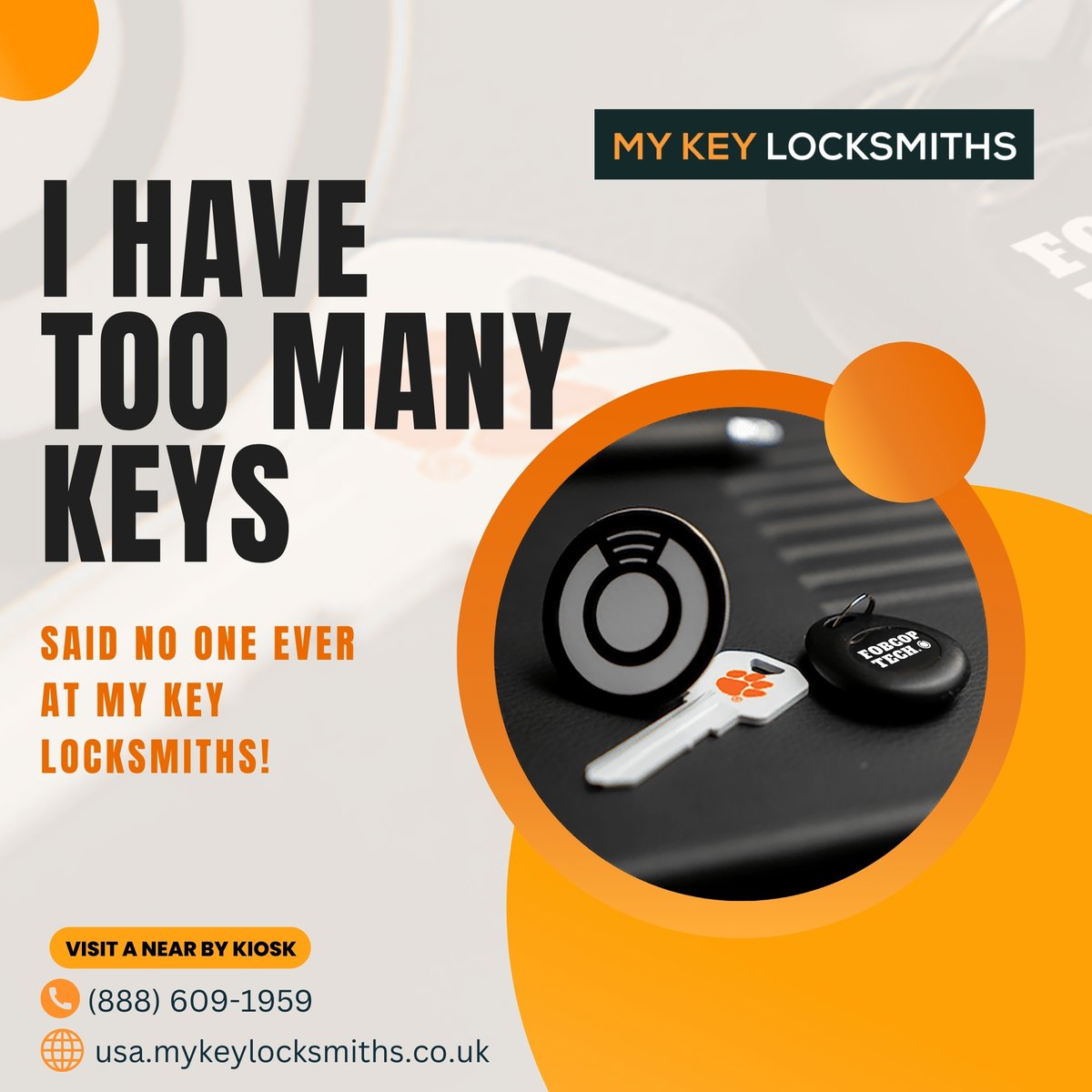 UMyKeyLocksmith's tweet image. 🔑 &apos;I have too many keys&apos; said no one ever at My Key Locksmiths! 😄 More keys, more freedom, right? 🌐 Find your freedom at usa.mykeylocksmiths.co.uk 

#KeyCollection #MoreTheMerrier #MyKeyLocksmiths #KeyHumo