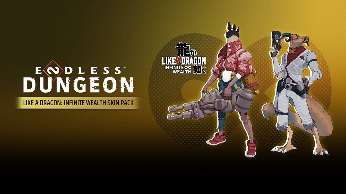 #Amplified2024 reward drop! 🎁 The mystery @Sega crossover skins are available now in the Like a Dragon: Infinite Wealth Skin Pack 🌺 Ichiban Kasuga skin for Comrade 🐉 Kazuma Kiryu skin for Fassie 💰 Available as a FREE DLC 🚂 On @Steam and @EpicGames 🎮 Coming soon to consoles