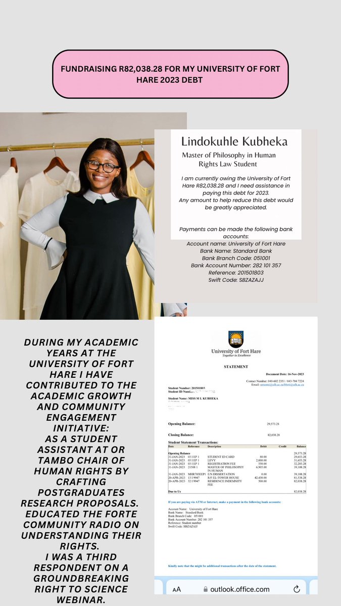 Please help me raise R82, 038.28 for my UFH debt #suspended you can help by retweeting id greatly appreciate it