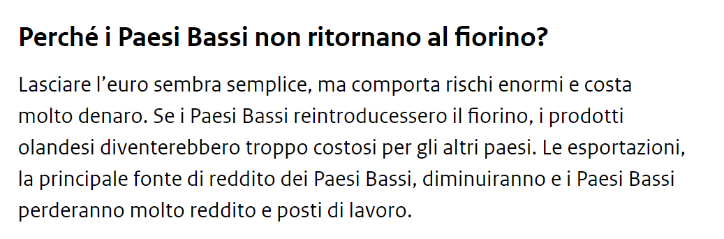 Pgreco_'s tweet photo. Ogni tanto giova ricordare che, sul sito del governo olandese, c'è scritto cosa succederebbe all'Olanda (e alla Germania) se lasciasse l'euro e tornasse al fiorino (marco).
https://t.co/T2hBheG94y https://t.co/dLllNxne13