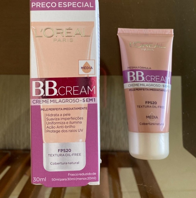 BB Cream Dermo Expertise Base Média 30ml, L’Oréal Paris, Médio, 30Ml