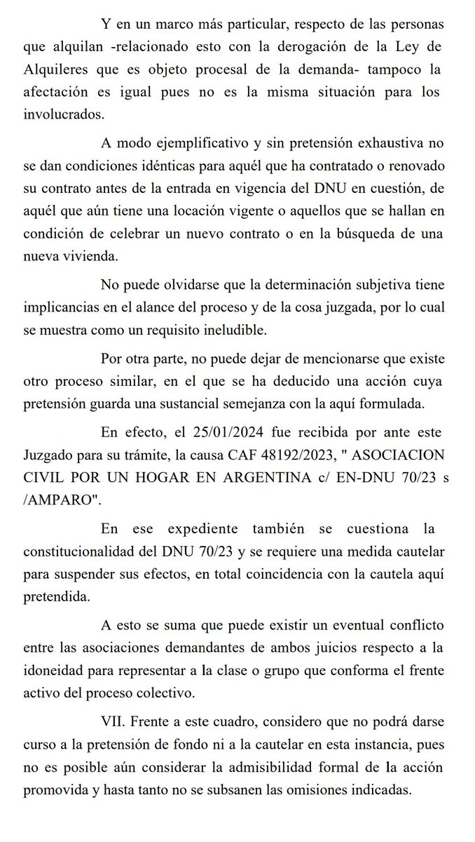 No pega una Gervasio. Le ponen en duda la legitimación porque le salió un competidor, le suspenden el dictado de una cautelar y encima le dicen que el dnu no afecta a todos los inquilinos por igual <a href="/depropietarios1/">Propietarios Unidos de Argentina.</a> <a href="/BRANAPROP/">A. BRAÑA PROPIEDADES</a>