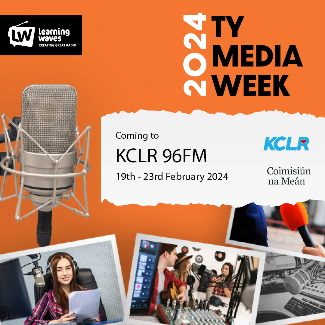 LearningWaves's tweet photo. 🔊📻 Calling all TY Students in the South East- @kclr96fm is looking for you to take part in the TY Media Week, funded by @cnam_ie
➡️ To apply, go to: https://t.co/JllNkhqBwR
#TYMediaWeek #Radio #TransitionYear #RadioTraining #CreatingGreatRadio https://t.co/0ne28SLjDx