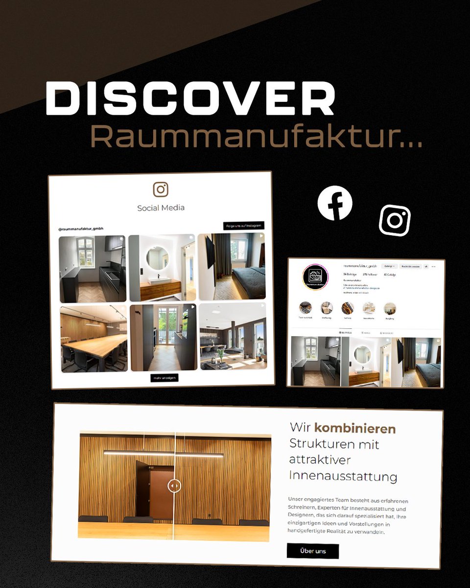 SWV_Agentur's tweet photo. For our customer #Raummanufaktur we took over the conception, design & implementation of the website. 🛠🌍We also provide advice to the team in the area of social media. 👍🏼More infos about us & our projects at https://t.co/wwXlYDROAg
#ExploreOurProjects #MakeItSimple #SWVAgency https://t.co/nITxxQ9VQi
