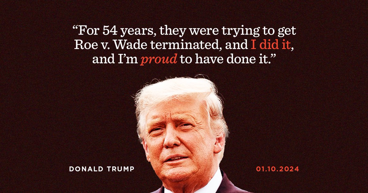 "Proud that women across our nation are suffering? Proud that women have been robbed of a fundamental freedom? Proud that doctors could be thrown in prison for caring for their patients? That young women today have fewer rights than their mothers and grandmothers?" – VP Harris