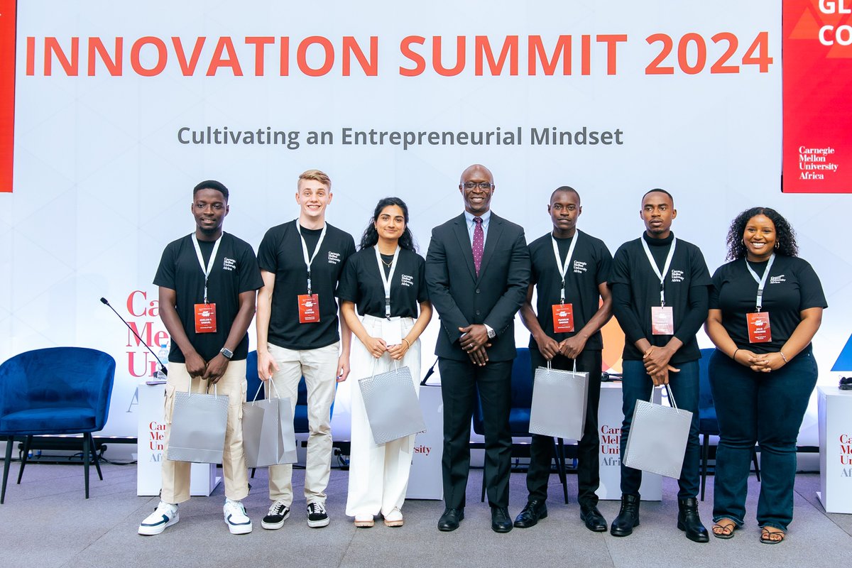 Carnegie Mellon University Africa (@cmu_africa) on Twitter photo Team 9 celebrates their victory in the Global Challenges competition alongside CMU-Africa Director @ConradTucker.
Ngazify, their #fintech solution, offers an end-to-end micro-funding service to rural populations. It also provides access to an integrated marketplace. #CIS2024 , Team 9 celebrates their victory in the Global Challenges competition alongside CMU-Africa Director @ConradTucker.
Ngazify, their #fintech solution, offers an end-to-end micro-funding service to rural populations. It also provides access to an integrated marketplace. #CIS2024 ,