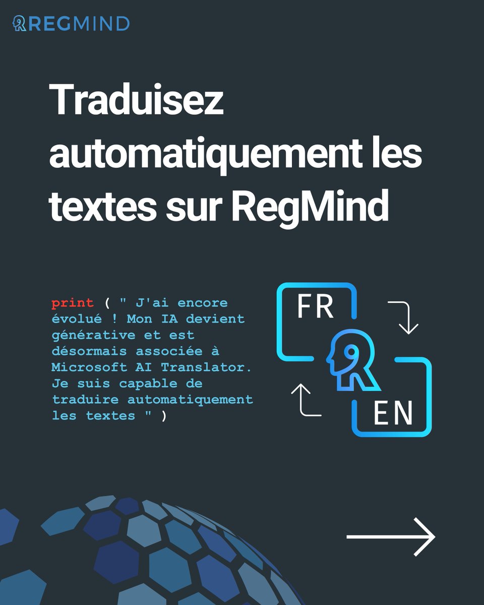 RegMindOfficial's tweet photo. 📌 RegMind vous propose désormais de traduire automatiquement de la documentation réglementaire de l'anglais vers le français, et inversement, grâce à l’IA générative ! 🤖

🔍 Pour plus d'infos, n’hésitez pas à lire notre article  : https://t.co/x0VaZRmAX7 https://t.co/HvGPm3G3PX