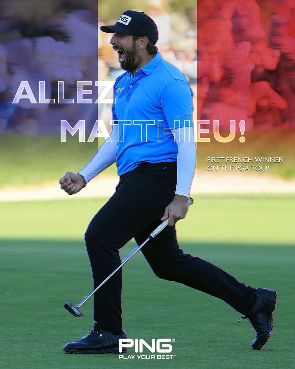 pingespana's tweet image. La primera victoria de Matthieu Pavon en el PGA Tour, un momento histórico para el golf francés 🇫🇷 

Con su victoria en el Farmers Insurance Open, Matthieu Pavon, PING Pro y Embajador de ropa, se convirtió en el primer francés en ganar en el PGA Tour. 🙌 🏆

#EngineeredToPlay