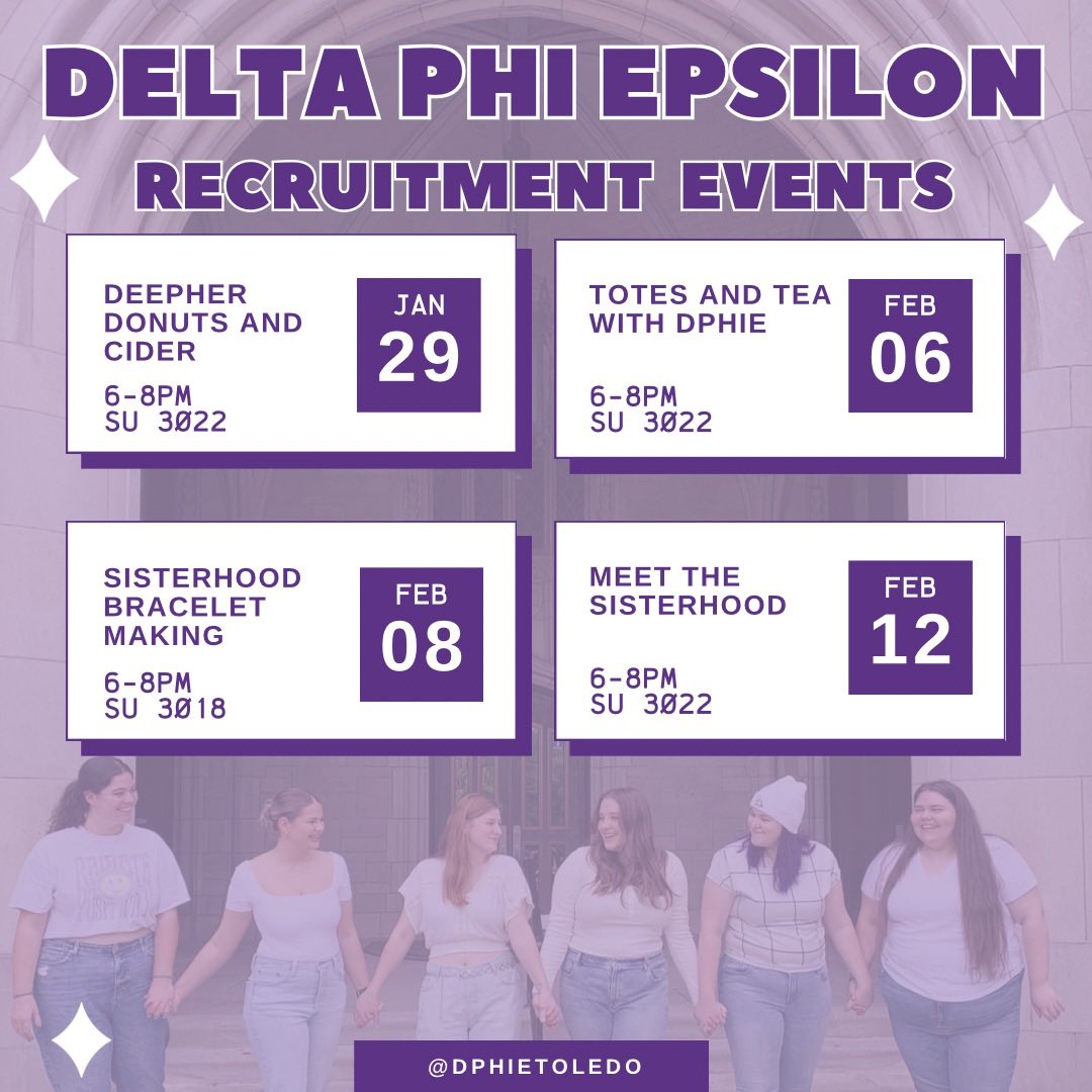 Recruitment Schedule Spring ‘24!