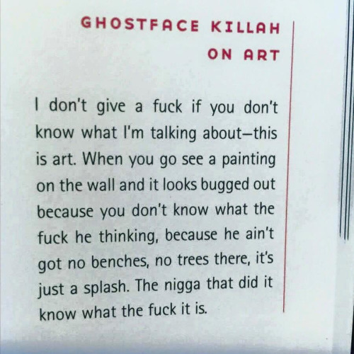 ghostface killah on art