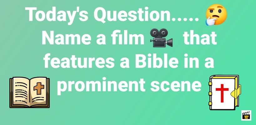 Today (Jan 29) in the Philippines 🇵🇭 is #NationalBibleDay 
In 2019, President Rodrigo Duterte signed a law declaring the last Monday of January every year as a special working holiday in observance of National Bible Day.
#QuirkyFilmQuestion #FilmX  📽️ 🎬