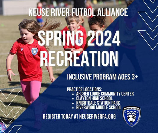 NRFA is dedicated to fostering a community-driven soccer foundation that prioritizes player development. Our goal is to provide a positive and fun experience for all abilities; focusing on friendship, exercise, skill development, and a love for the game. neuseriverfa.org