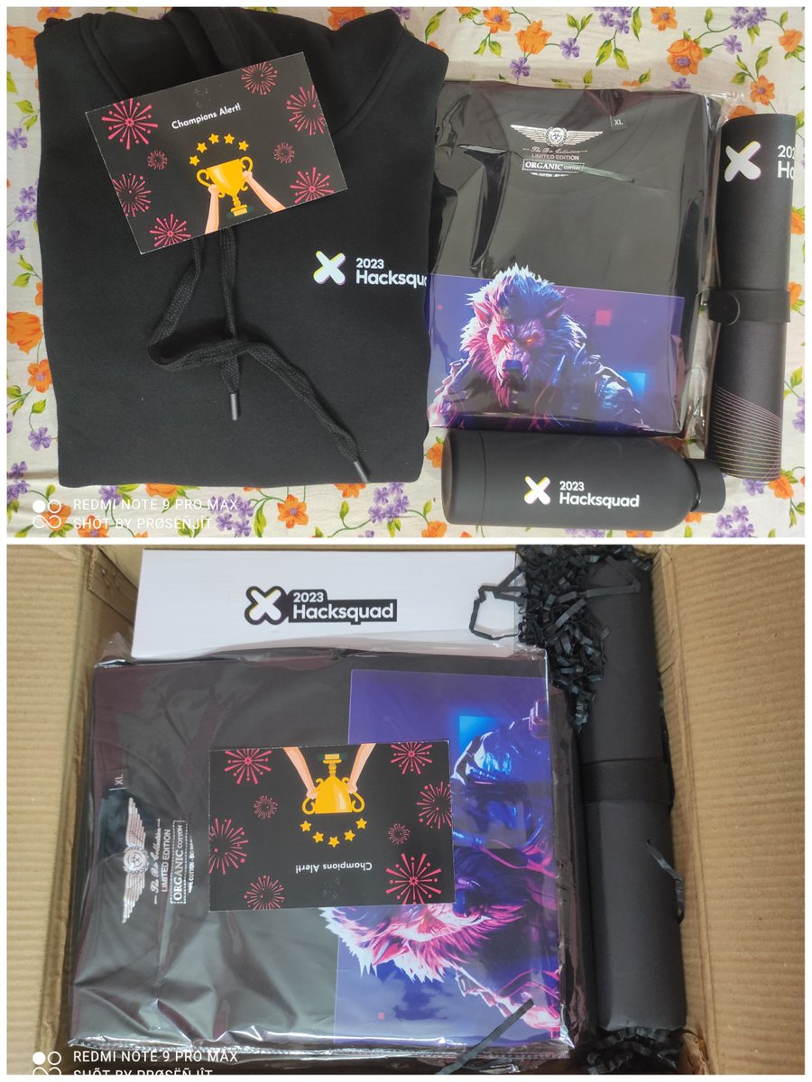 ProsenjitSwarn5's tweet image. I am happy to be a winner of HackSquad 2023🏆and here are my awesome swags

Big shoutout to @nevodavid, and sponsors @novuhq, @ToolJet, @hanko_io, and @wasp for this fantastic opportunity. 📷

Also thanks to all my teammates for this.

#OpenSource #Hacktoberfest #HackSquad2023