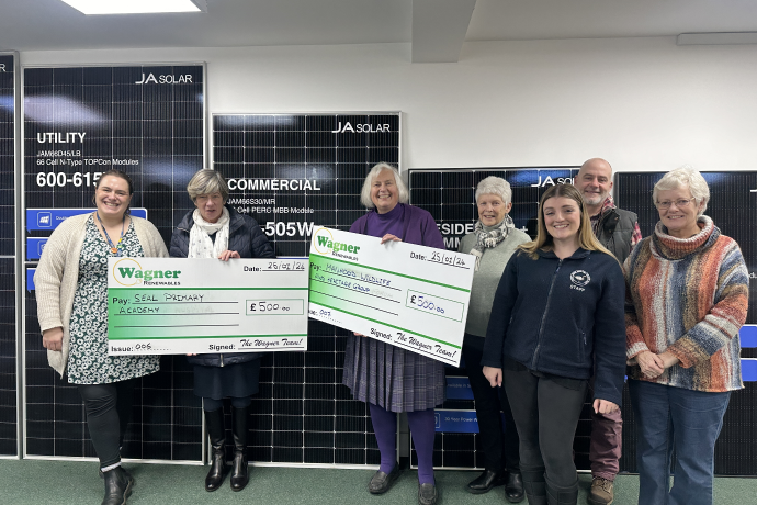 Last week we had the pleasure of presenting cheques to 5 local organisations who are doing amazing work in the local community. 
This year an amazing £2500 was given out for local causes, and 164 trees planted in The National Forest.
wagner-renewables.com/charity/local-… #charity #solar 🌞💚
