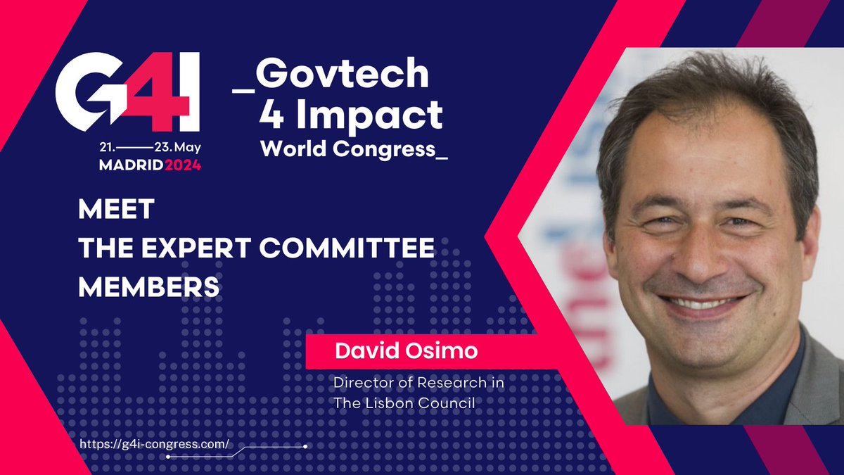 ✨#MeetTheExperts of #G4I2024: @osimod-Director of Research in The Lisbon Council. As a thought leader in data economy, digital government, and startup policies, he pioneers collaborative methods for impactful policy research.
Learn more about him here👉bit.ly/46MF45V