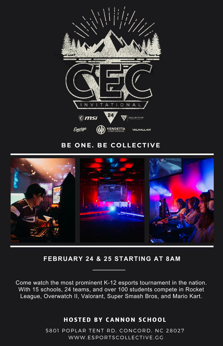 Get ready for the largest K12 dedicated esports tournament. With 15 schools, 24 teams, and over 100 players. CEC Invitational is getting ready to launch February 24 & 25. Come attend and root for your favorite teams. esportscollective.gg #esports #csgfamily