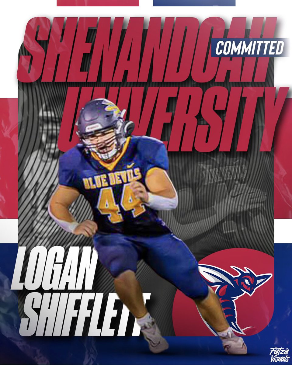 logan_shifflett's tweet photo. Excited to announce I will be committing to Shenandoah University to continue my academic and athletic career. I want to thank my family, coaches, and friends for all their support for helping me achieve my goal of college football. I can’t wait to see what is in store for me‼️ https://t.co/5gbKK84dYd