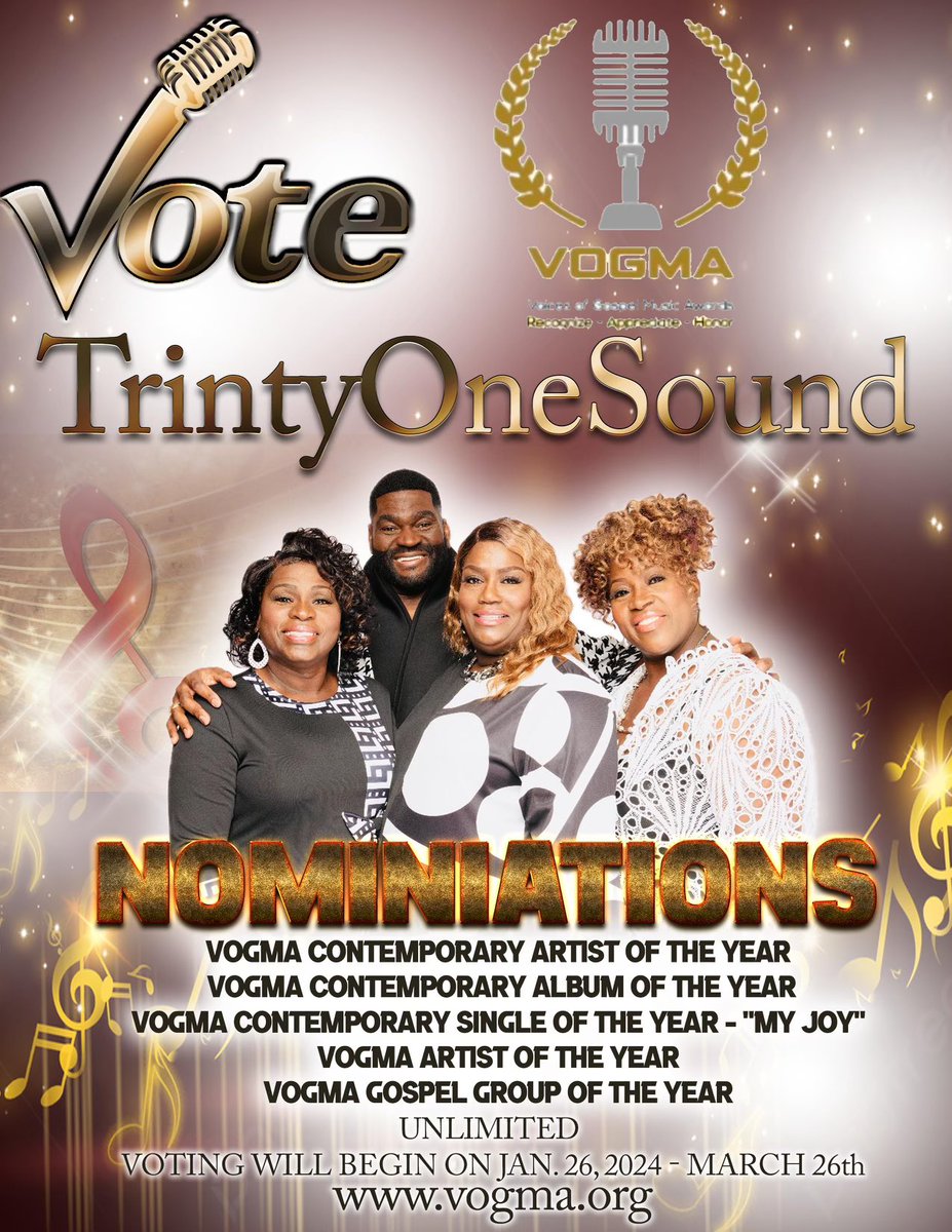Please continue to vote at 
vogma.org/vote