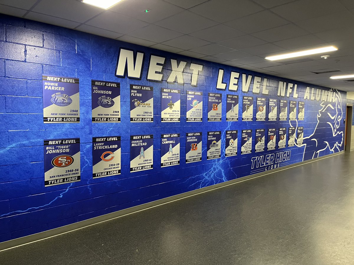 Thank you <a href="/waterboy_tx/">Waterboy Graphics</a> for the fantastic job of putting the graphics in the field house <a href="/TylerLionsFB/">Tyler Lions Football</a>
