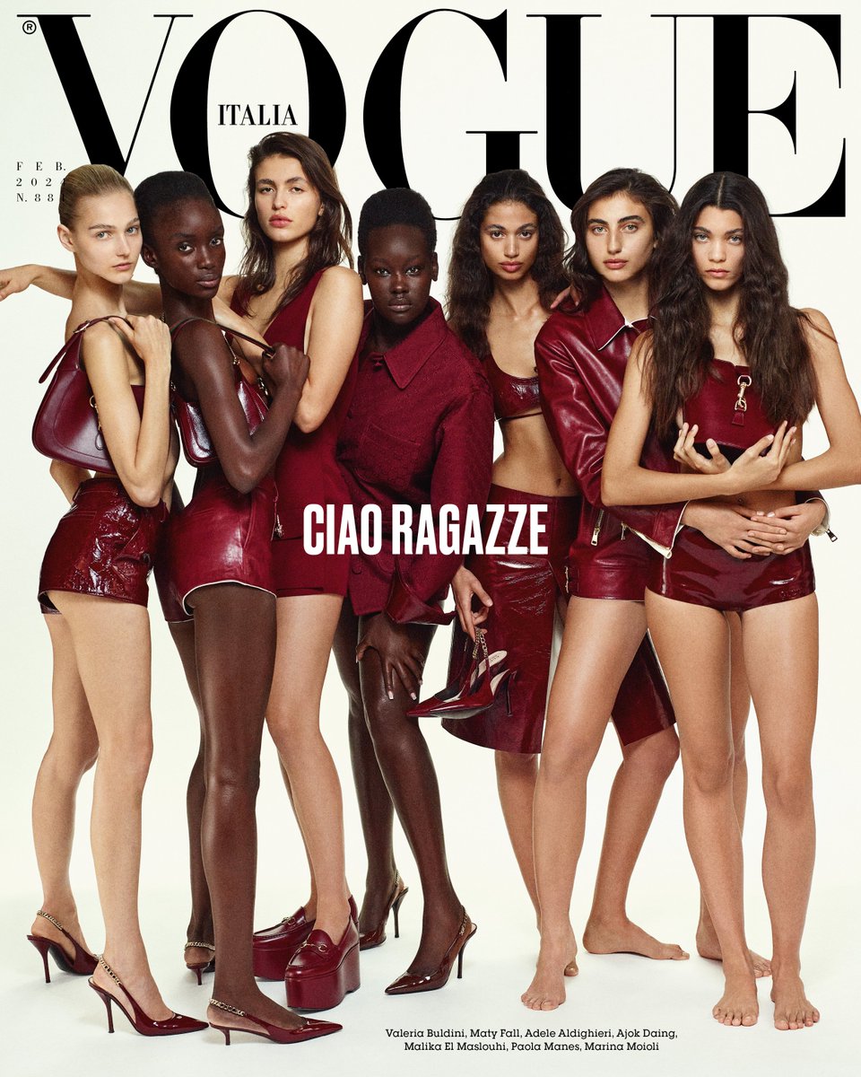 gucci's tweet photo. A peek at the latest magazine covers featuring #Gucci by Sabato De Sarno.

VOGUE ITALIA
#ValeriaBuldini, #MatyFall, #AdeleAldighieri, #AjokDaing, #MalikaElMaslouhi, #PaolaManes &amp; #MarinaMoioli

HARPER'S BAZAAR TURKEY
#GretaFerro https://t.co/FYmlaJPtMs