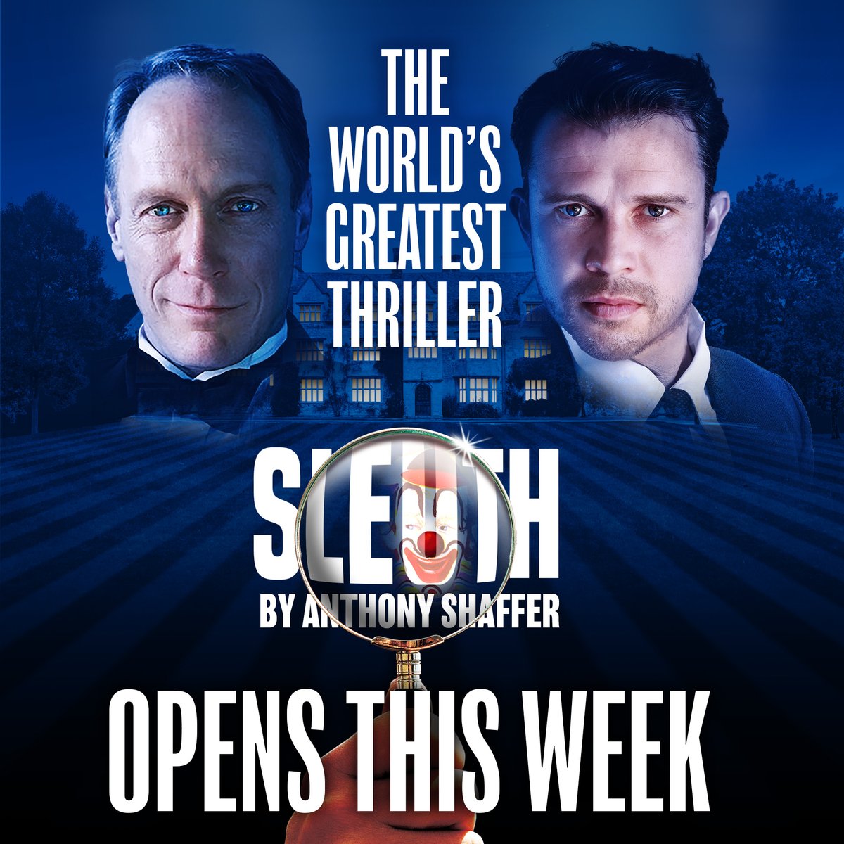 Think of the perfect crime... then go one step further. TODD BOYCE and NEIL McDERMOTT star in the world's greatest thriller - SLEUTH returns to Windsor, kicking off a brand new UK tour, this Wednesday 🔎 🎟 Book online, or call us on 01753 853888.