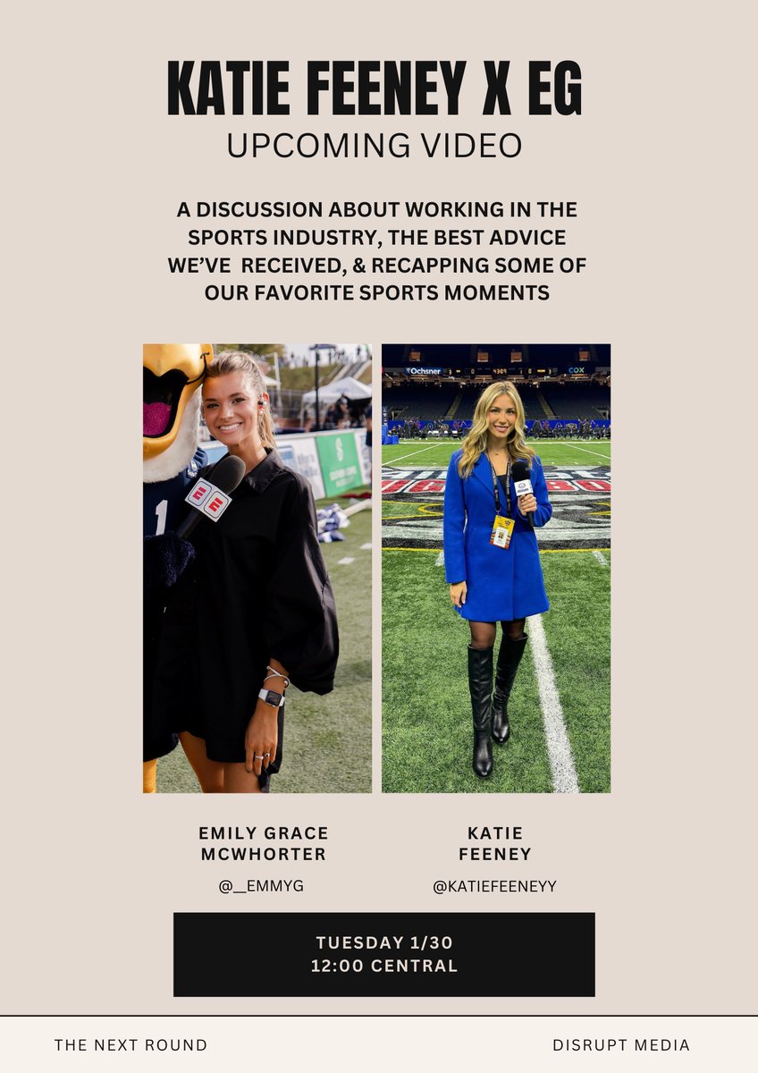 UPCOMING VIDEO I am so excited about this! If you are looking to break into the sports industry, this is for you 🏈🏀⚽️⚾️