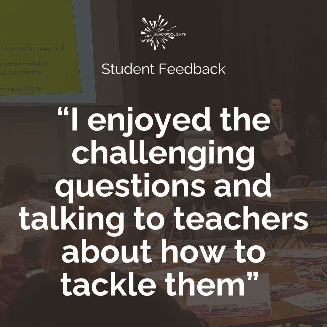 BlackpoolSixth's tweet photo. Thank you to all the students that attended an exceptional GCSE 7+ Revision class on Saturday. The event turned out to be a huge success we hope it helped students gain more confidence for their upcoming exams. #BlackpoolSixth #RevisionClass #BuildingFutures https://t.co/BJlS3qMnbx