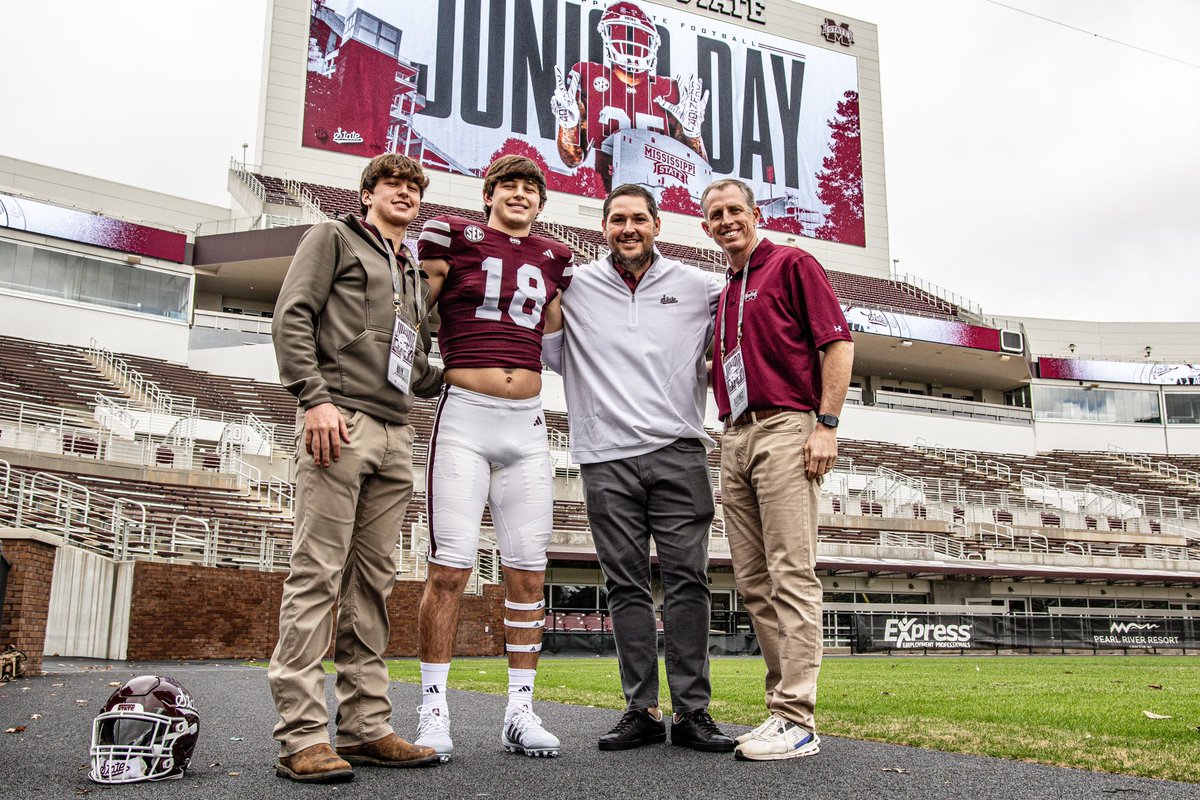 Thank you @Coach_Leb and @Jcoop50 for having me out to on visit at MSU, had a great time meeting the new staff @JacksonPrep_FB @goodwin_coach @ESPN3ALLDAY #hailstate