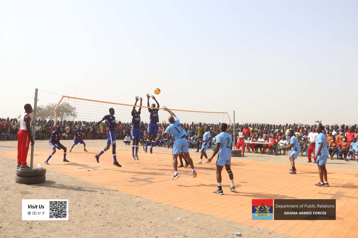 GhArmedForces's tweet photo. UNMISS Ghanaian Peacekeepers in a friendly volleyball match at the Internally Displaced Persons Camp in Bentiu, South Sudan.
Peacekeepers are more than protectors; they are community allies. https://t.co/S9HYXIxhYy